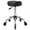 Black & Silver, variant on COSVALVE Salon Rolling Stool with Wheels,Height Adjustable Hydraulic Hairdresser Stool,Saddle 360°Swivel Stylist Cutting Work Chair for Hair Salon,Barbershop,Tattoo & Spa(Black)