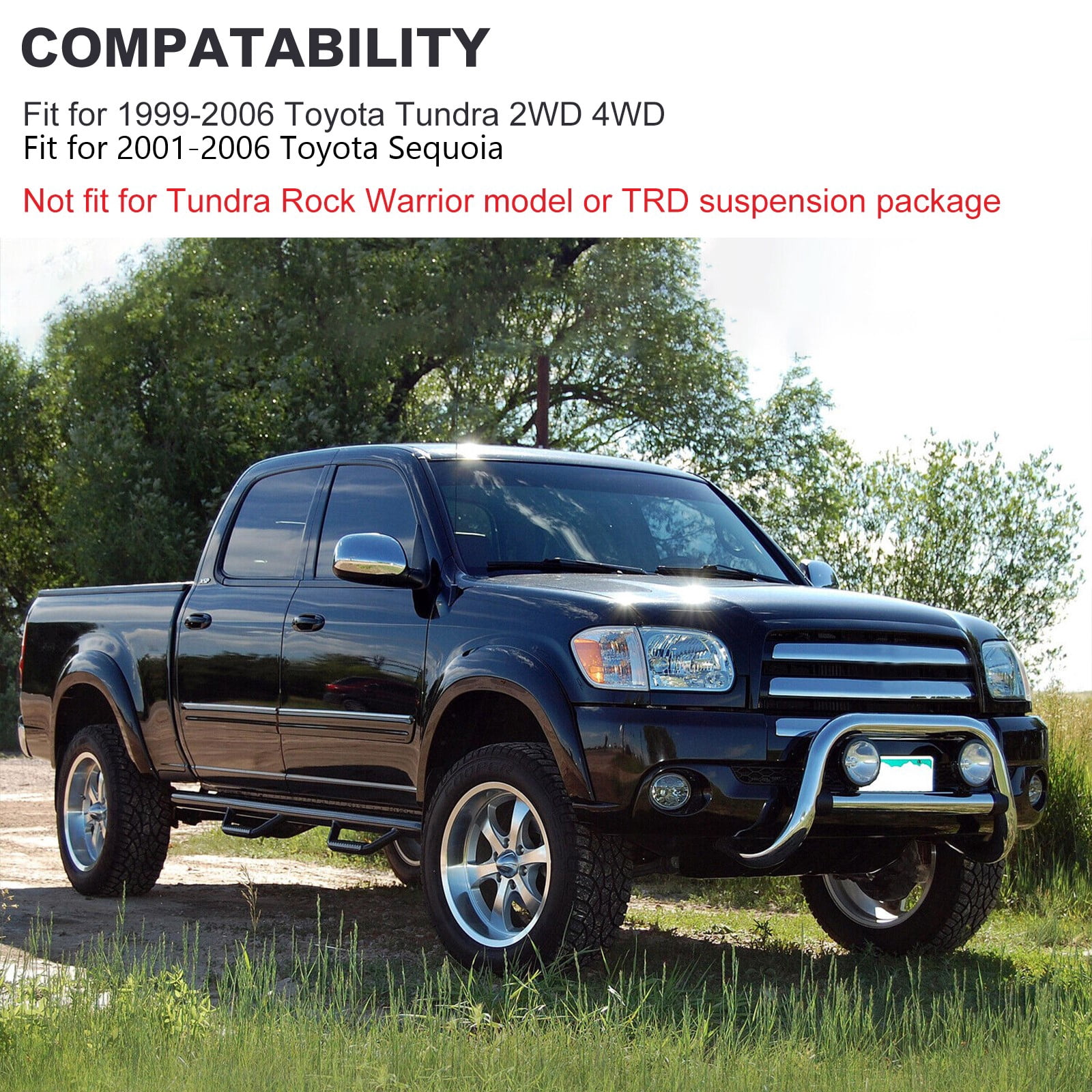 2 Inch Leveling Lift Kits for 1999-2006 Tundra, 2" Front Raise Suspension Strut Spacers for 1999-2006 Tundra 2WD 4WD