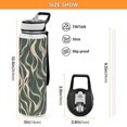 thumbnail image 3 of Sports Water Bottle 1000ML Tritan Food Grade Clear Water Bottle Fitness Outdoor Sports Bike Green Stripe, 3 of 7
