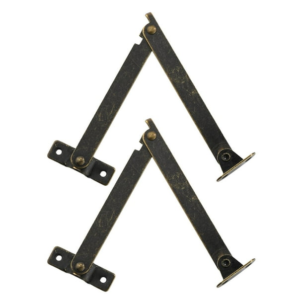 Bisagras de soporte de tapa, paquete de 2, soportes de elevación para gabinete, joyero, cofre. 195 mm