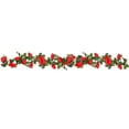 thumbnail image 2 of Flower Garland, Artificial Rose Floral Vines Hanging Spring Flower Garland for Wall Backdrop Wedding Arch Tea Party Door Mantle Decoration （Red）, 2 of 6