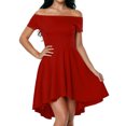 thumbnail image 1 of Women's Hot Red All The Rage Skater Dress, 1 of 9