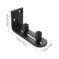 thumbnail image 2 of IDEANATEGRATE 2Ud Guía De Para Puerta De Ajustable En Negro Con Rodillo Estable, 2 of 7
