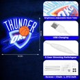 thumbnail image 4 of Letrero de neón de baloncesto YUNYEENEEN, 35 x 25 cm, azul, alimentado por USB, 4 of 6