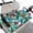 Hibiscus Palm Leaves, variant on Yuyamidu Sea Turtle Golf Cart Seat Covers for Club Car Starfish Golf Cart Towel Seat Covers with Front Pockets for 2 Seats Heavy Duty Washable Club Car Accessories in Summer