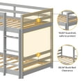 thumbnail image 3 of Zimtown Bunk Bed Twin Over Twin,Kids Low Floor Bunk Bed with Guard Rails for Children Boys Girls Dormitory Bedroom,No Box Spring Needed,Gray, 3 of 10