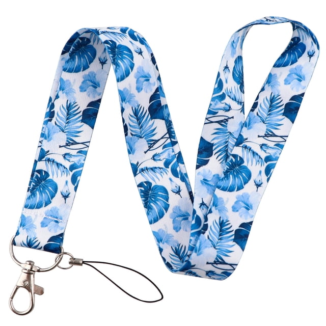 Green Plants Fresh Leaf ID Card Badge Lanyard Neck Strap for Key ID Card Phone Straps Badge Holder DIY Hanging Rope 4
