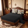 thumbnail image 3 of Manfei Kawaii Cherry Bowtie 7 Pieces Full Size Bedding Sets,Brown Leopard Pattern Full Size Bed in a Bag,Black Reversible, 3 of 7