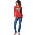 thumbnail image 2 of Valentine's Day Women’s Graphic Tee with Long Sleeves from Way To Celebrate, Sizes S to XXXL, 2 of 9