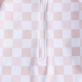 thumbnail image 6 of TOWED22 Toddler Baby Boy One Piece Swimsuit Shark Short Sleeve Zip Up Bathing Suit with Sun Cap Infant Rash Guard Swimwear Pink,0-3 M, 6 of 7