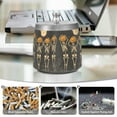 thumbnail image 6 of Yayeee Ashtray with Lid for Cigarette Smokeless Stainless Steel Home Ash Holder, Beige Halloween Skeleton, 6 of 7