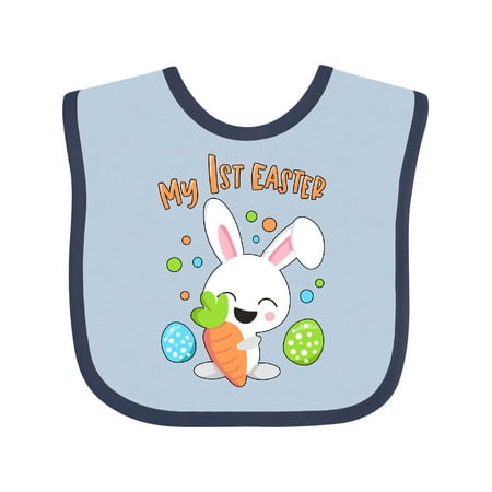 

Inktastic My 1st Easter Bunny with Eggs and Carrot Boys or Girls Baby Bib
