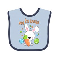 Inktastic My 1st Easter Bunny with Eggs and Carrot Boys or Girls Baby Bib