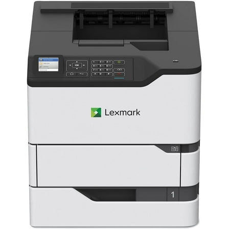 Restored Lexmark MS821n Monochrome Laser Printer – 55 ppm, 1200 × 1200 dpi, Automatic Duplex, Network Ready (Refurbished)