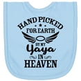 thumbnail image 2 of Inktastic Handpicked for Earth by My Yaya in Heaven with Angel Wings Newborn Bib, 2 of 3