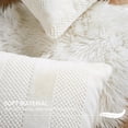 thumbnail image 5 of Home Soft Things Snow Faux Fur Pillow Covers, Set of 2, 20"x20", Ivory, 5 of 8