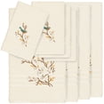 thumbnail image 2 of Authentic Hotel and Spa  Turkish Cotton Blue Bird Embroidered Cream 8-piece Towel Set, 2 of 5