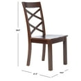 thumbnail image 6 of SAFAVIEH Ainslee Traditional Dining Chair, Set of 2, Brown, 6 of 7