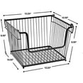 thumbnail image 2 of Sorbus Farmhouse Scoop Storage Bin Wire Baskets with Handles, Stackable Basket Set Organizers for Home, Kitchen Pantry, Bathroom, Laundry, Closet Organization, Iron Metal (2-Pack, Black), 2 of 7