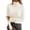 02-White, variant on Turtleneck Sweaters for Women Long Sleeve Tops | 2026 Fall Winter Fashion Clothes, Office Work Daily Wear Dressy Casual Outfits, Soft Knitted Ribbed Button-Cuff Pullover Top