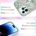 thumbnail image 3 of Designed for iPhone 14 Pro Max Phone Case Fluorescent Iridescent 3D Pleats Design Full Body Protective Cell Phone Cover for iPhone 14 Pro Max 6.7 Inch for Women Girls-Laser Clear, 3 of 9