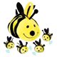 thumbnail image 1 of Etna - Juguete de peluche con abejas zumbadoras, lindo y suave portador de abejas para mamá con capacidad para 4 muñecas de abejas, sonidos activados para apretar, 1 of 1