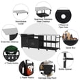 thumbnail image 2 of Heavy Duty XL Outdoor Grill Cart for Big Green Egg, Kamado Joe Big Joe & Tabletop Griddle – Mobile BBQ Island with Removable Platform& Weatherproof Cover, 2 of 7