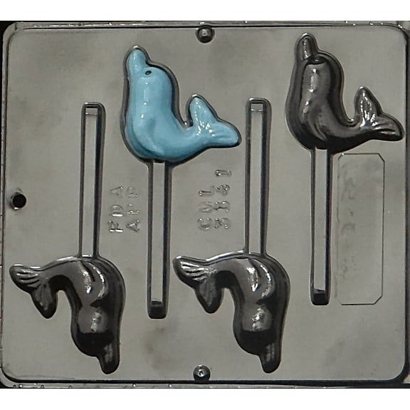 3341 Dolphin Lollipop Chocolate Candy Mold