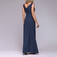 thumbnail image 5 of KaLI_store Wedding Guest Dresses for Women Fall Women's Formal V Neck Ruffle Split Evening Party Long Dress Navy,L, 5 of 5