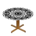 thumbnail image 3 of HAOXIT Circular Dining Table Cover Suitable Dining Modern Design Elastic Fitted Indoor Outdoor Round Table Washable Reusable Mandala Fits&nbsp;Round Tables 31"-35, 3 of 8