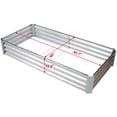 thumbnail image 5 of iRerts Galvanized Raised Garden Bed, 8x4x1ft Garden Planter Boxes, Metal Raised Garden Bed Herb Planter Box, Planter Raised Garden Boxes Outdoor for Vegetables Flower Herb, Silver, 5 of 11
