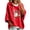 Red, variant on Womens Halloween Hoodies Thin Ghost Pattern Print 3/4 Sleeve Holiday Party Pullover Sweatshirt Tops Fall Warm Apparel Coffee L