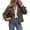 Army Green, variant on Women Faux Suede Double Breasted Trench Coat Cropped Jackets Raglan Long Sleeve,Lapel,Tie Cuff,Button Down,Fall Fashion Outerwear,Winter Clothes,Work Office Casual Short Jacket
