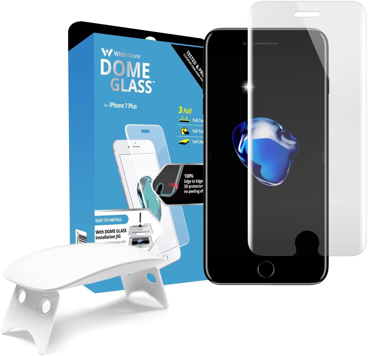 Whitestone Dome Glass, [For iPhone7+] Tempered Screen Protector