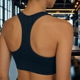 thumbnail image 6 of Wang6 Cropped Racerback Workout Tank Tops for Women Trendy Ribbed Workout Bras Sleeveless Yoga Tops Summer Crew Neck Running Gym Sports Shirts Black L, 6 of 7
