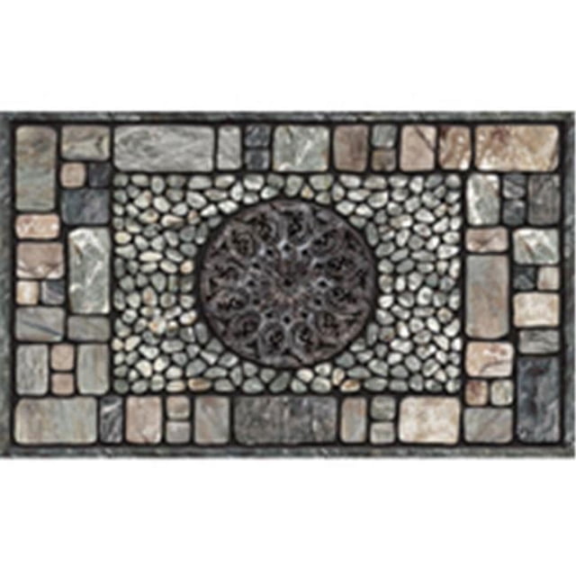Apache Mills 7421084 18 x 30 In. Doormat Notre Dame- Gray