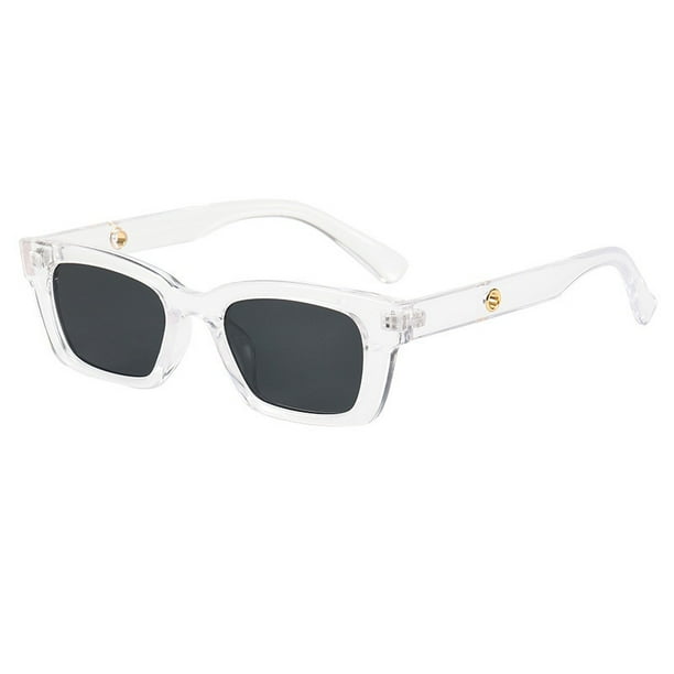 Gafas De Sol De Ojo De Gato Clásico Vintage Mujeres Hombres Pequeño Rectángulo Protector UV