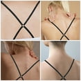 thumbnail image 4 of Dayesque Adjustable Cross Back Bra Straps, 2 Pieces, Nylon, Black, 4 of 8