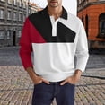 thumbnail image 2 of Camisas Para Hombre Manga Larga Camisa superior de manga larga con botones de terciopelo de color sólido simple informal a la moda para hombre (Red, XL), 2 of 3