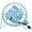 Blue, variant on Bexikou 4-inch Mini Metal Fan USB Desk Fan Small Personal Air Circulator Fan Portable Electric Table Desktop Fan Rechargeable Travel Fans for Camping Office Room Outdoor