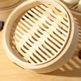 thumbnail image 4 of ACDANC 10Pcs Bamboo Steamer,Safe Moisture-Free Steaming Steamer Basket,Fragrant Bamboo Flavor Layer Food Steamer,10.2in, 4 of 5