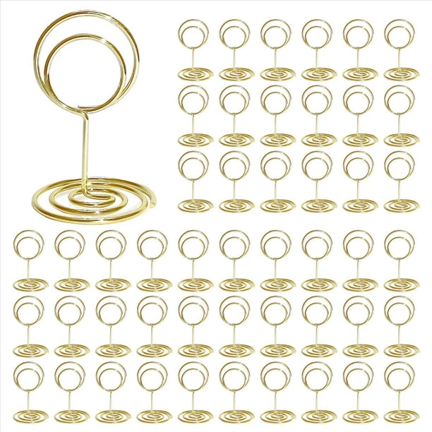 Soportes para Números de Mesa 60 Piezas - Mini Soporte para Tarjetas de 2 Pulgadas Soportes para Números de Mesa Cortos para Fiesta de Boda ()