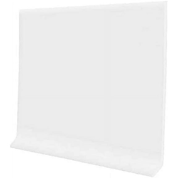 Proflex White Vinyl Wall Base, 4 inch x 20 ft Peel and Stick Adhesive Back Flexible Self Stick Vinyl Wall Base, Vinyl Floor Base with Toe