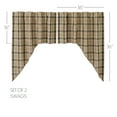 thumbnail image 6 of VHC Brands Cider Mill Plaid Prairie Swag, Tan & Charcoal, 36x36x18, Set of 2, 6 of 11