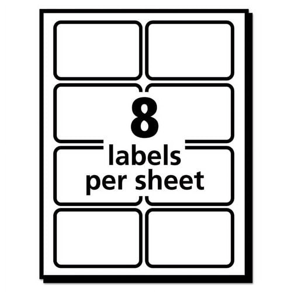 Ecofriendly Adhesive Name Badge Labels, 3.38 X 2.33, White, 160/box | Bundle of 2 Packs