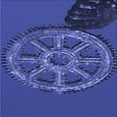 thumbnail image 1 of Ahgly Company Indoor Square Patterned Cobalt Blue Area Rugs, 6' Square, 1 of 6