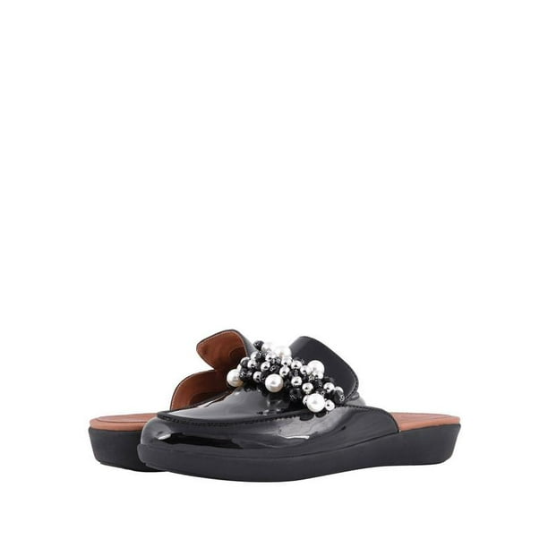 beaded mules flats