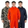 thumbnail image 4 of Huanledash Work Jumpsuit Waterproof Breathable Sweat-absorbing Elastic Cuff Multiple-Pockets Anti-static Polyester Solid Long Sleeve Men Coveralls Work Uniform for Male, 4 of 8