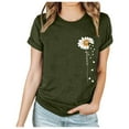 thumbnail image 2 of EQWLJWE Hauts pour Femmes Casual Plus,Tops Summer for Women 2024 Vacances à la Mode,Modèle d'Impression de Mode Spring et Summer 2024 Femmes Col Rond T-shirt à Manches Courtes Top/Shirt, 2 of 6