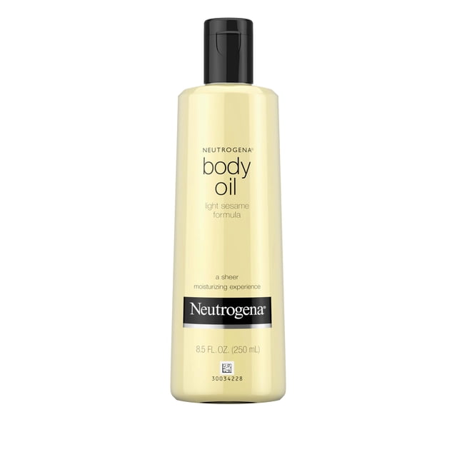 Neutrogena Lightweight Body Oil For Dry Skin, Sheer Moisturizer In Light Sesame Formula, 8.5 Fl. Oz